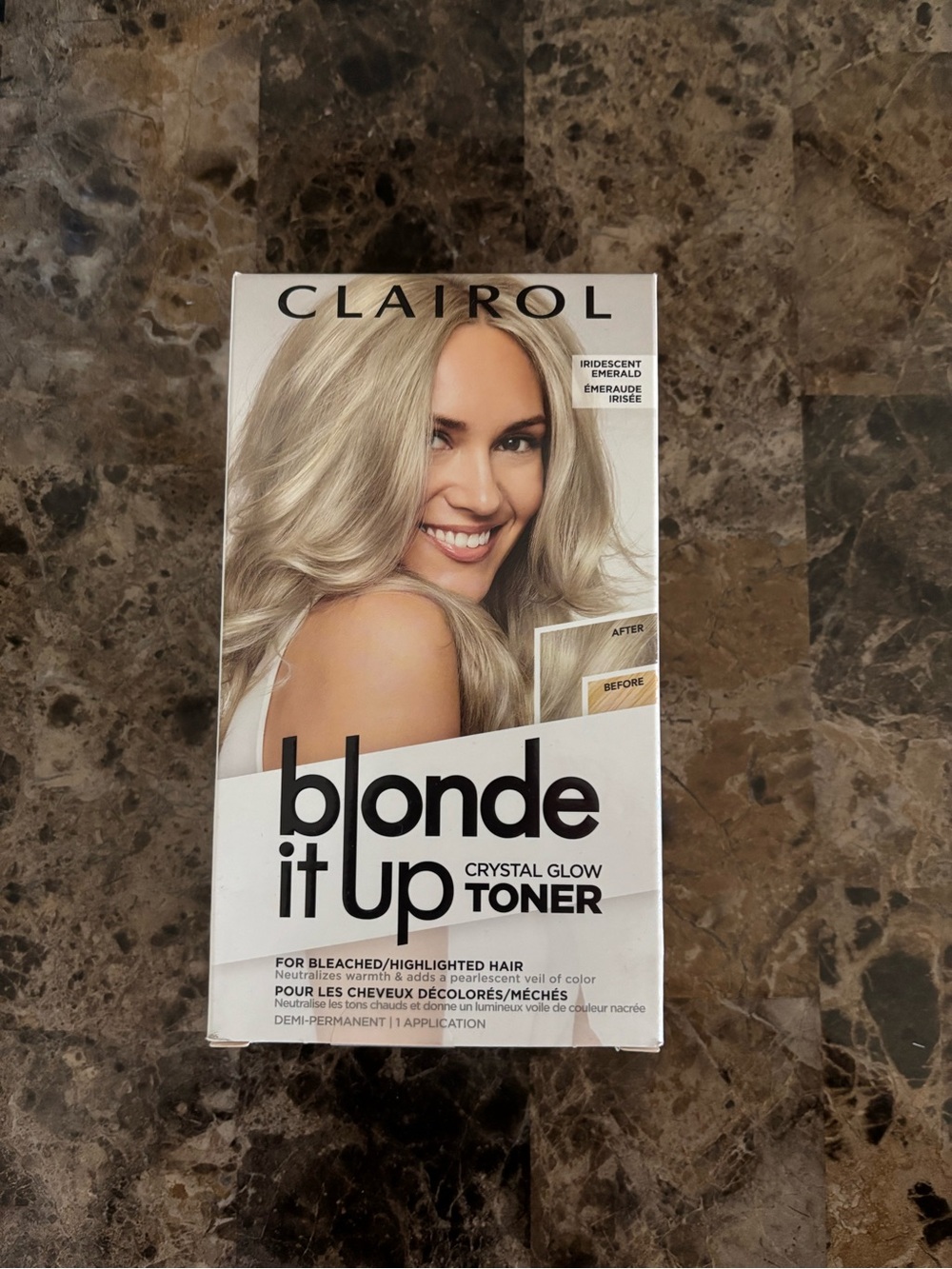 Clairol Blonde It Up Crystal Glow Toner for Bleached Hair IRIDESCENT EMERALD New